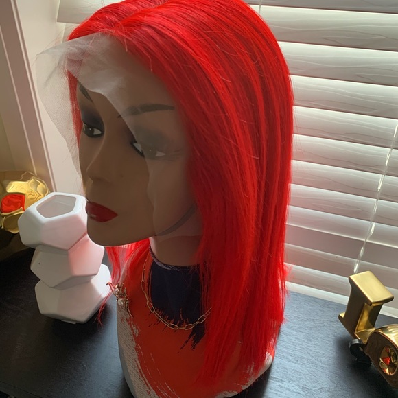 Bob 12inch virgin Human wig with frontal 13*4 lace - Picture 5 of 8